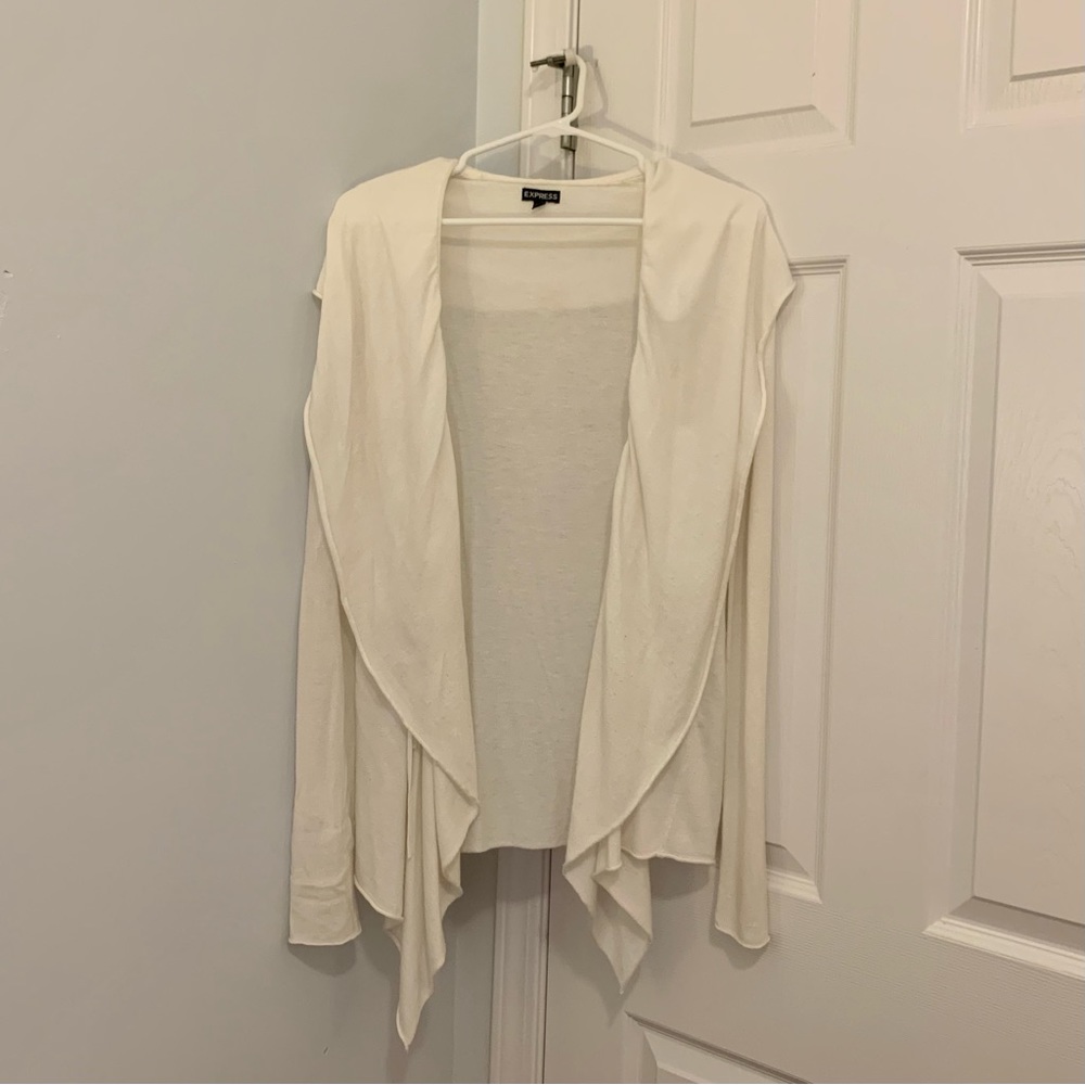 Express Cashmere Blend Cardigan - Ivory